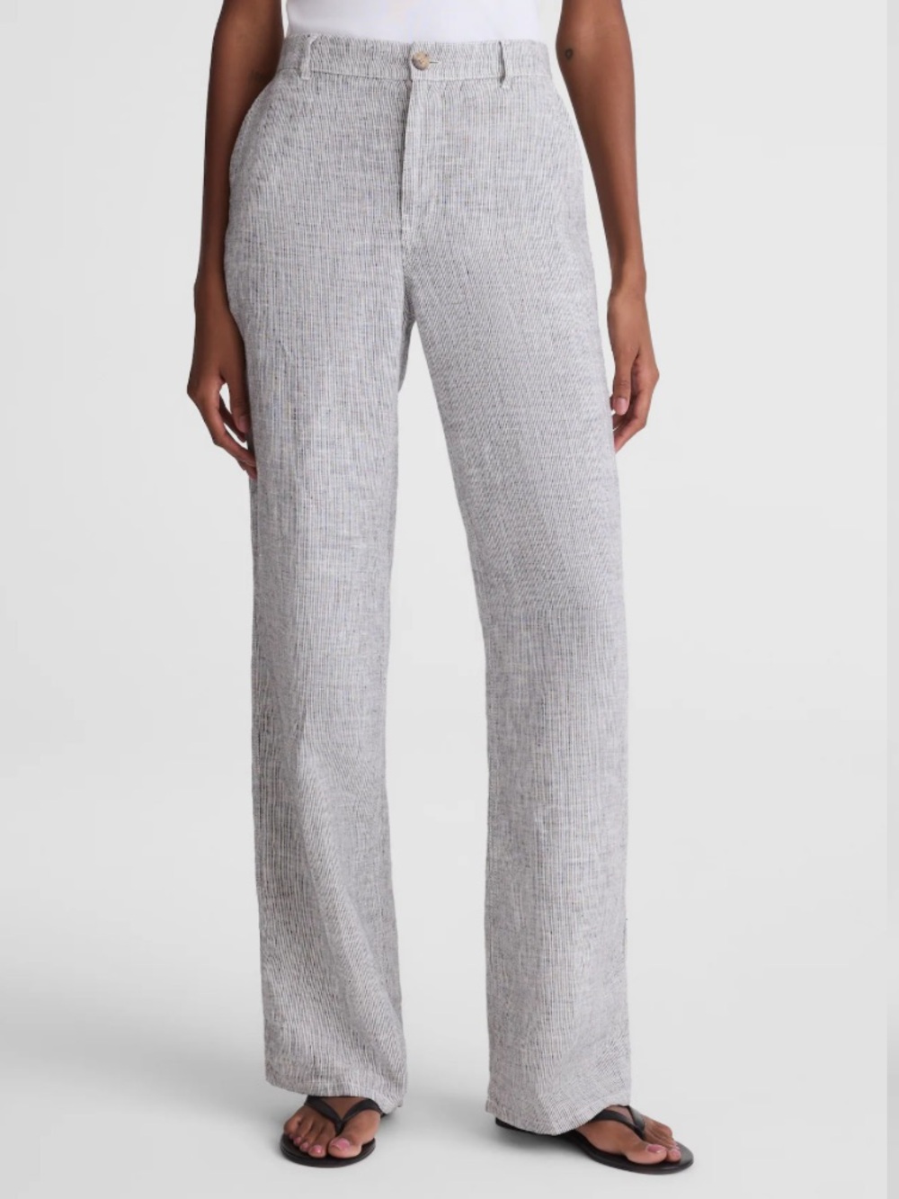 Madewell the Zoe relaxed straight Pant in 100% linen